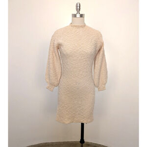 1960s Vintage St. John Knit Mini Dress with Blouson Sleeves.